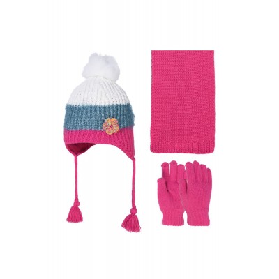 Комплект для девочки (шапка,шарф,перчатки) модель Р-К2940-04