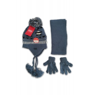 Комплект для мальчика (шапка,шарф,перчатки) модель Р-К2920-08