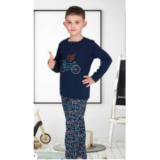 Костюм пижамный для мальчика (фуфайка,брюки) модель 3840