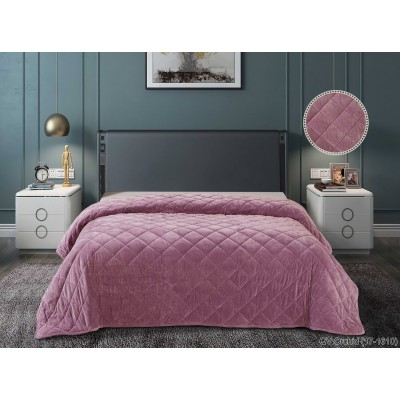Покрывало велюровое стеганое 240х220 см Luxor диз. QV Orchid (17-1610)