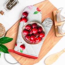 Рукавица кухонная стеганая 26х18 см Вишневое настроение Рукавица кухонная стеганая 26х18 см Вишневое настроение