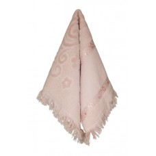 Махровое полотенце для рук 30х50 серебристо-розовое NURPAK 710