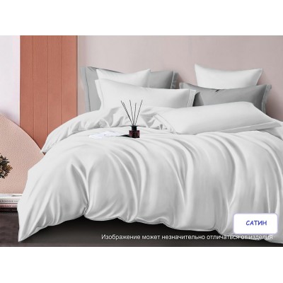 Комплект постельного белья 1,5 сп. Сатин Luxor диз. White