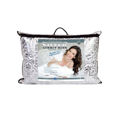 Подушка SILVER 68*68 вес наполнителя 1,08 кг Эльф