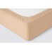 Простыня трикотажная на резинке 160*200*20 светло-коричневая ECOTEX